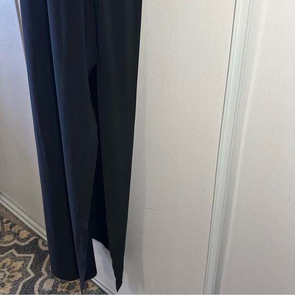 Norma Kamali Women’s Black High Neck Knit Halter Side Slit Maxi Dress- Medium - Picture 8 of 11